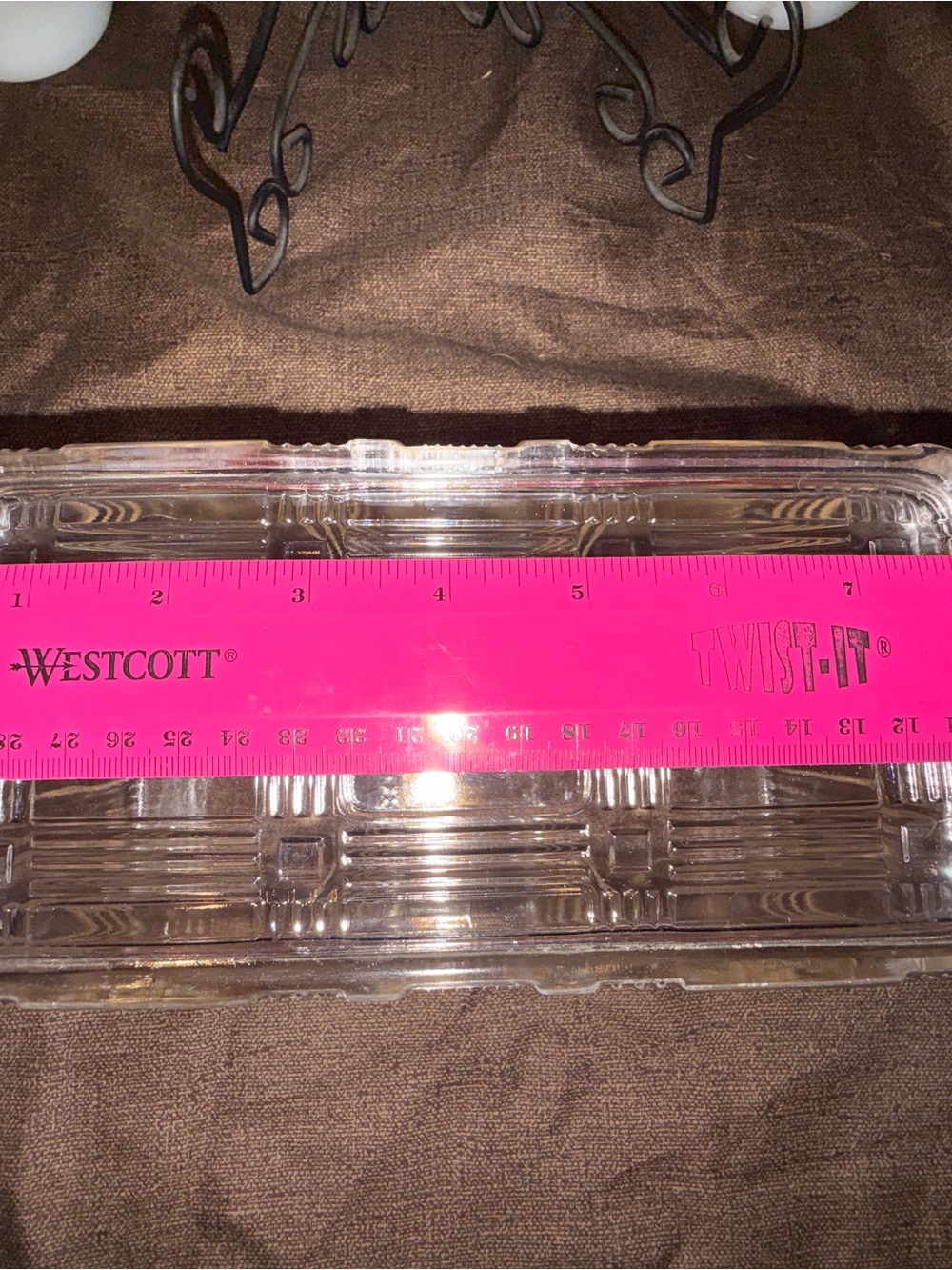 Vintage Clear Glass Refrigerator Dish w/Lid Rectangular Ribbed - Picture 8 of 8